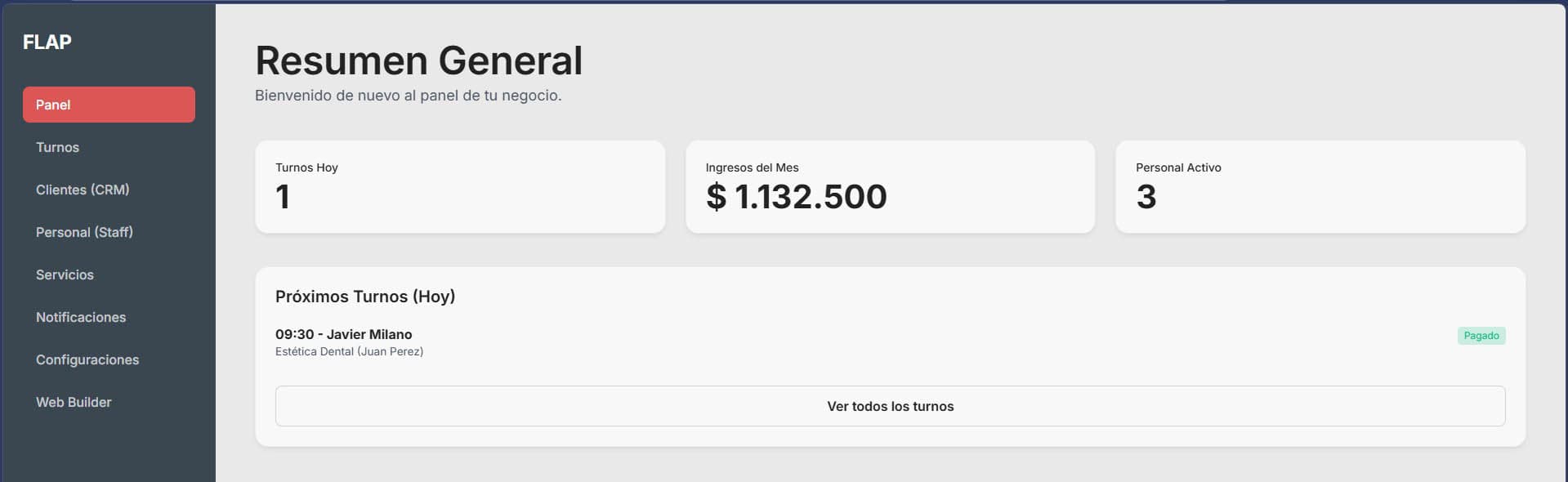 Panel Principal FLAP